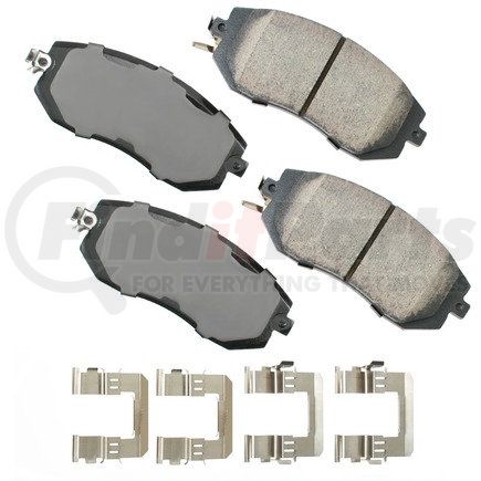 ASP1539 by AKEBONO - Performance Ultra Premium Ceramic Disc Brake Pad Kit