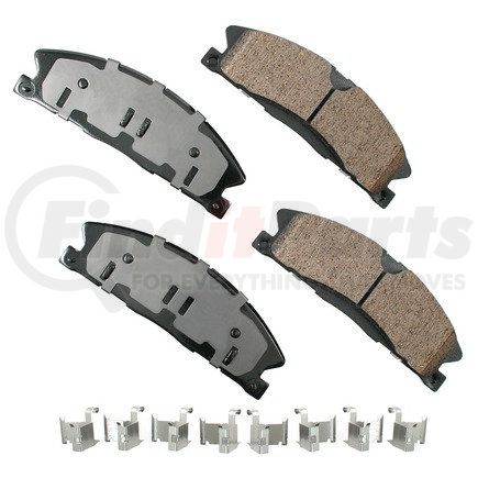 ASP1611 by AKEBONO - Performance Ultra Premium Ceramic Disc Brake Pad Kit