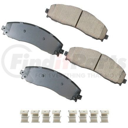 ASP1691 by AKEBONO - Performance Ultra Premium Ceramic Disc Brake Pad Kit