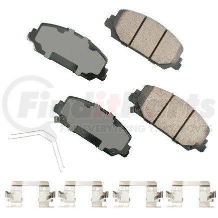 ASP1697 by AKEBONO - Performance Ultra Premium Ceramic Disc Brake Pad Kit