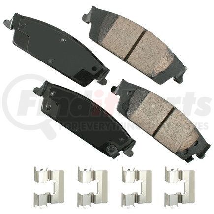 ASP1707 by AKEBONO - Performance Ultra Premium Ceramic Disc Brake Pad Kit