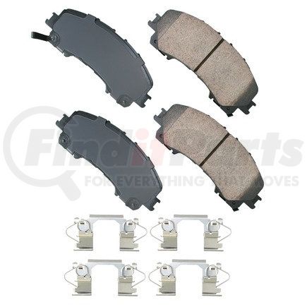 ASP1736 by AKEBONO - Performance Ultra Premium Ceramic Disc Brake Pad Kit