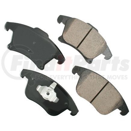 ASP1653 by AKEBONO - Performance Ultra Premium Ceramic Disc Brake Pad Kit