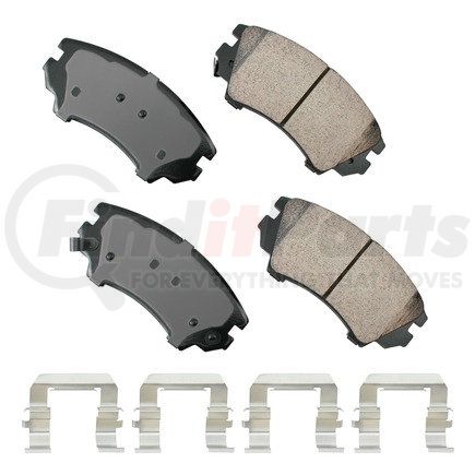 ASP1745 by AKEBONO - Performance Ultra Premium Ceramic Disc Brake Pad Kit