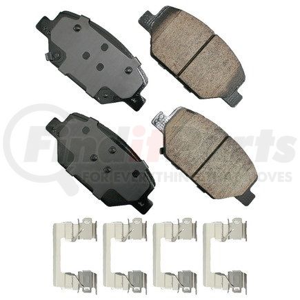 ASP1886 by AKEBONO - Performance Ultra Premium Ceramic Disc Brake Pad Kit