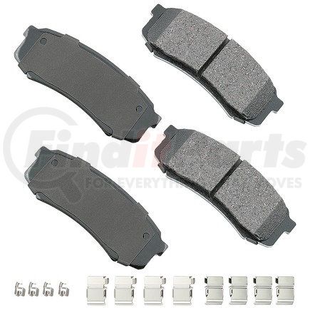 ASP606A by AKEBONO - Performance Ultra Premium Ceramic Disc Brake Pad Kit