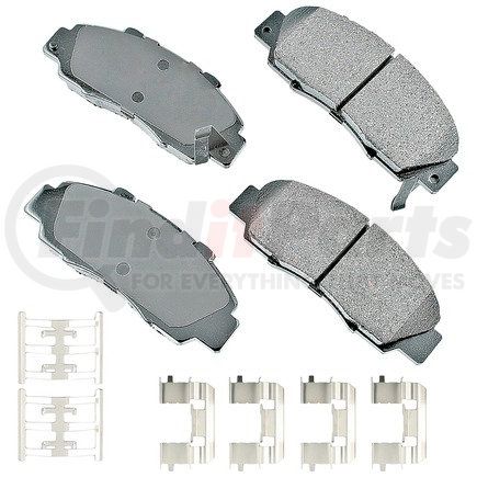 ASP503B by AKEBONO - Performance Ultra Premium Ceramic Disc Brake Pad Kit