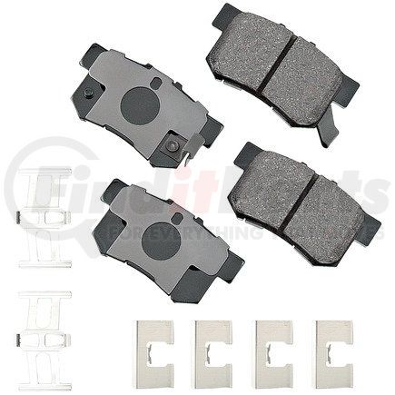 ASP536A by AKEBONO - Performance Ultra Premium Ceramic Disc Brake Pad Kit