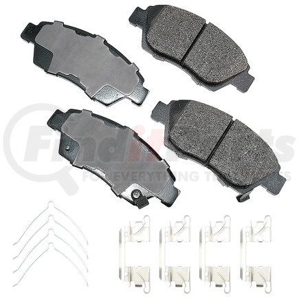 ASP621C by AKEBONO - Performance Ultra Premium Ceramic Disc Brake Pad Kit