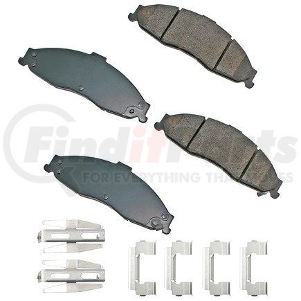 ASP749A by AKEBONO - Performance Ultra Premium Ceramic Disc Brake Pad Kit