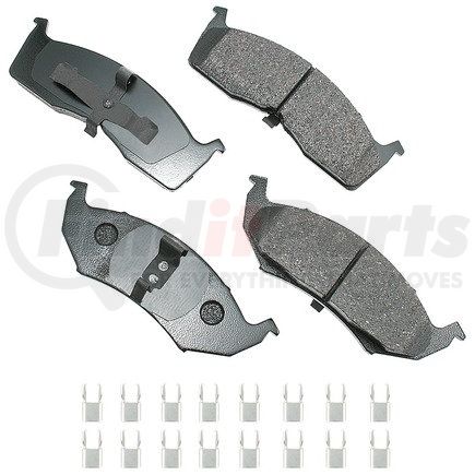 ASP730B by AKEBONO - Performance Ultra Premium Ceramic Disc Brake Pad Kit