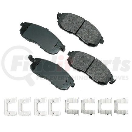 ASP815A by AKEBONO - Performance Ultra Premium Ceramic Disc Brake Pad Kit