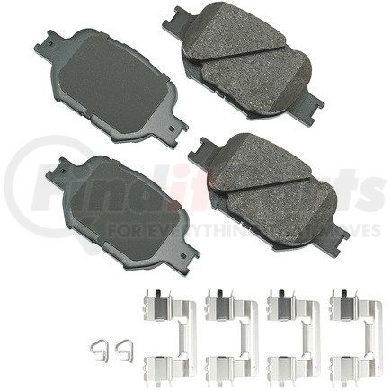 ASP817A by AKEBONO - Performance Ultra Premium Ceramic Disc Brake Pad Kit