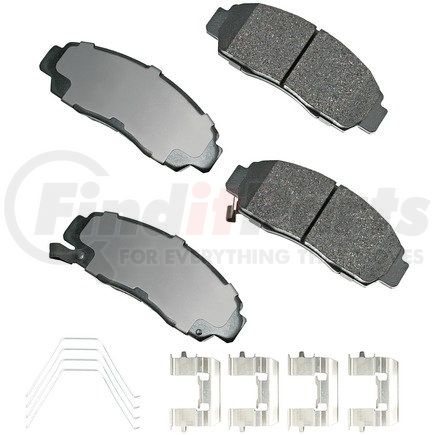 ASP787A by AKEBONO - Performance Ultra Premium Ceramic Disc Brake Pad Kit