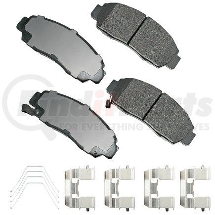 ASP787B by AKEBONO - Performance Ultra Premium Ceramic Disc Brake Pad Kit