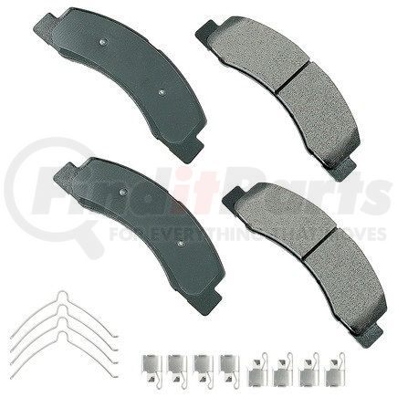 ASP824A by AKEBONO - Performance Ultra Premium Ceramic Disc Brake Pad Kit