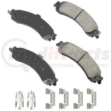 ASP834A by AKEBONO - Performance Ultra Premium Ceramic Disc Brake Pad Kit