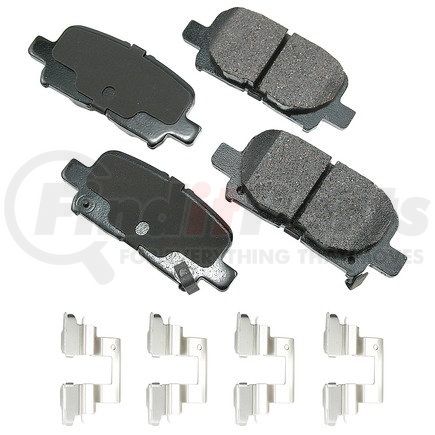 ASP865A by AKEBONO - Performance Ultra Premium Ceramic Disc Brake Pad Kit