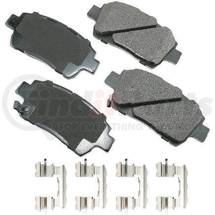 ASP822A by AKEBONO - Performance Ultra Premium Ceramic Disc Brake Pad Kit