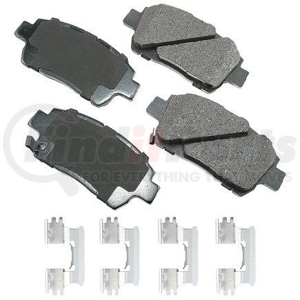 ASP822B by AKEBONO - Performance Ultra Premium Ceramic Disc Brake Pad Kit