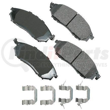 ASP888A by AKEBONO - Performance Ultra Premium Ceramic Disc Brake Pad Kit