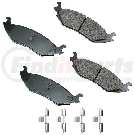 ASP898A by AKEBONO - Performance Ultra Premium Ceramic Disc Brake Pad Kit