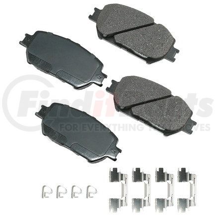 ASP908A by AKEBONO - Performance Ultra Premium Ceramic Disc Brake Pad Kit