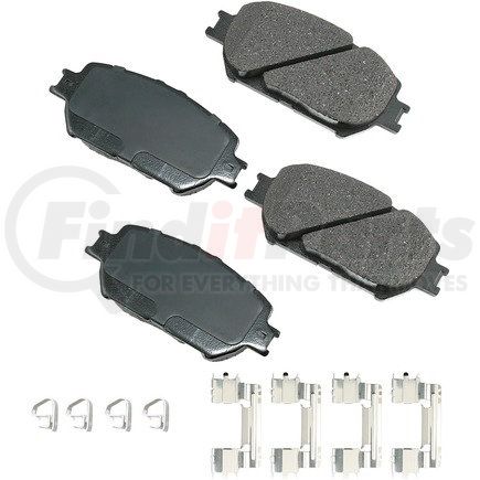 ASP908B by AKEBONO - Performance Ultra Premium Ceramic Disc Brake Pad Kit