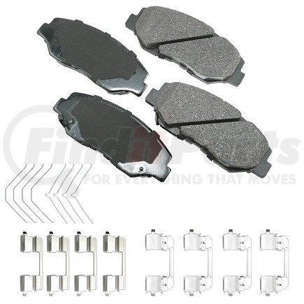 ASP914A by AKEBONO - Performance Ultra Premium Ceramic Disc Brake Pad Kit