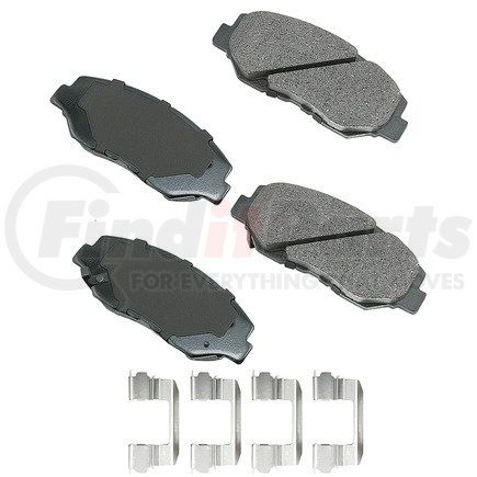 ASP914B by AKEBONO - Performance Ultra Premium Ceramic Disc Brake Pad Kit