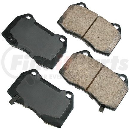 ASP960 by AKEBONO - Performance Ultra Premium Ceramic Disc Brake Pad Kit