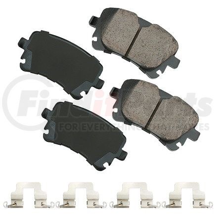 EUR1018A by AKEBONO - EURO Ultra Premium Ceramic Disc Brake Pad Kit