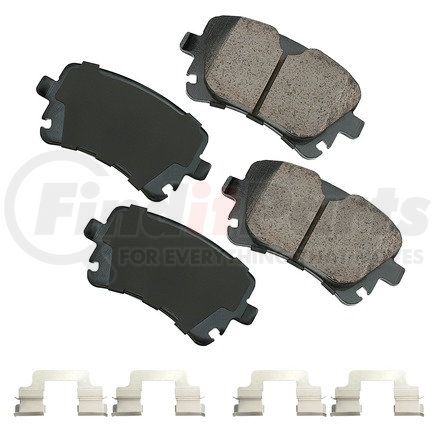 EUR1018B by AKEBONO - EURO Ultra Premium Ceramic Disc Brake Pad Kit