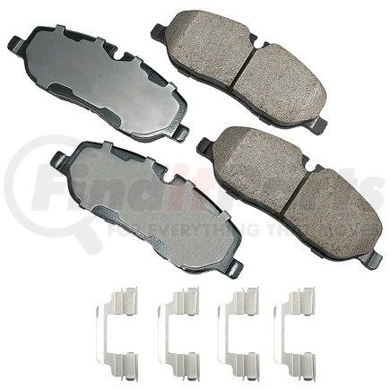 EUR1098A by AKEBONO - EURO Ultra Premium Ceramic Disc Brake Pad Kit