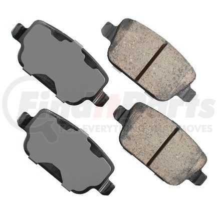 EUR1314 by AKEBONO - EURO Ultra Premium Ceramic Disc Brake Pad Kit