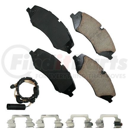 EUR1425 by AKEBONO - EURO Ultra Premium Ceramic Disc Brake Pad Kit