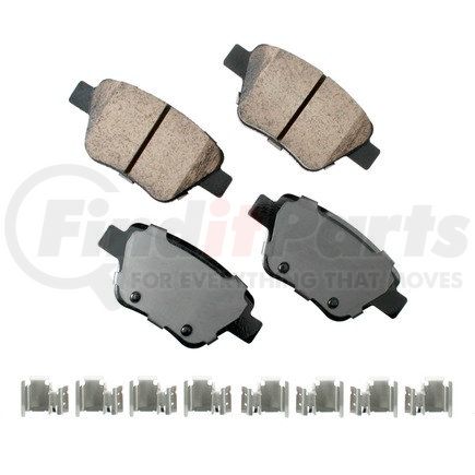 EUR1456 by AKEBONO - EURO Ultra Premium Ceramic Disc Brake Pad Kit