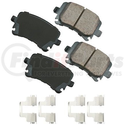 EUR1348A by AKEBONO - EURO Ultra Premium Ceramic Disc Brake Pad Kit