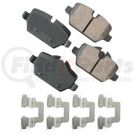 EUR1554 by AKEBONO - EURO Ultra Premium Ceramic Disc Brake Pad Kit