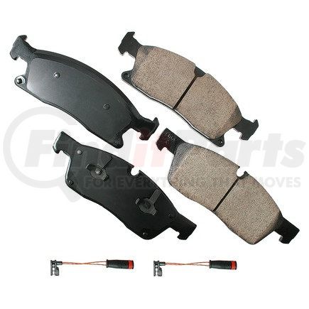 EUR1629 by AKEBONO - EURO Ultra Premium Ceramic Disc Brake Pad Kit