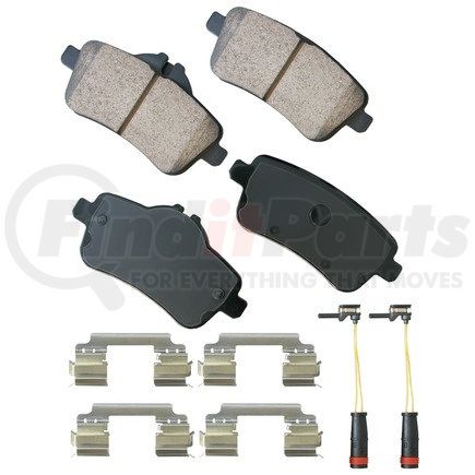 EUR1630 by AKEBONO - EURO Ultra Premium Ceramic Disc Brake Pad Kit