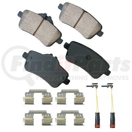 EUR1630A by AKEBONO - EURO Ultra Premium Ceramic Disc Brake Pad Kit