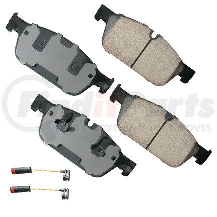 EUR1636 by AKEBONO - EURO Ultra Premium Ceramic Disc Brake Pad Kit