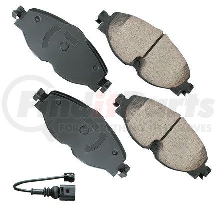 EUR1760 by AKEBONO - EURO Ultra Premium Ceramic Disc Brake Pad Kit