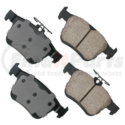 EUR1761 by AKEBONO - EURO Ultra Premium Ceramic Disc Brake Pad Kit