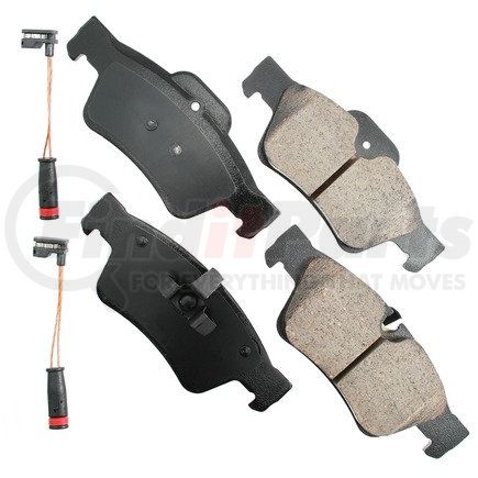 EUR1122 by AKEBONO - EURO Ultra Premium Ceramic Disc Brake Pad Kit