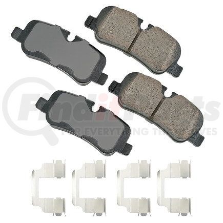 EUR1099A by AKEBONO - EURO Ultra Premium Ceramic Disc Brake Pad Kit