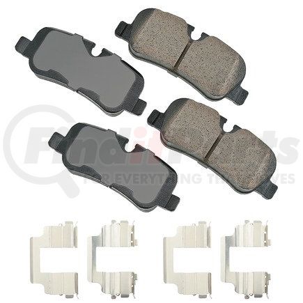 EUR1099B by AKEBONO - EURO Ultra Premium Ceramic Disc Brake Pad Kit