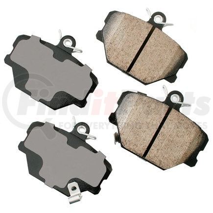 EUR1252 by AKEBONO - EURO Ultra Premium Ceramic Disc Brake Pad Kit