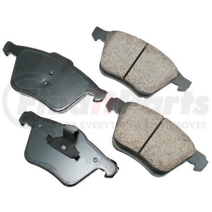 EUR1305 by AKEBONO - EURO Ultra Premium Ceramic Disc Brake Pad Kit